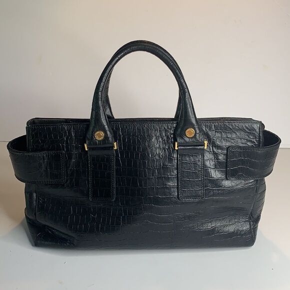 Samantha Thavasa black textured leather satchel - Picture 3 of 11